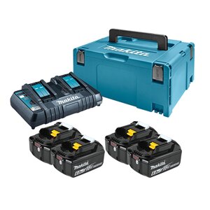 Набір акумуляторів Makita MKP3PG184 (зарядний пристрій+4 акумулятора), Box