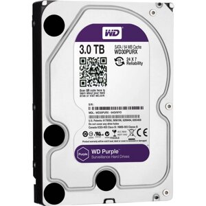 Жорсткий диск 3.5" WD30PURX, 3 ТБ, SATA 6 Гб / с, IntelliPower, кеш 64 МБ.