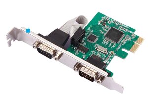 Контролер PCI-Е = > RS232 ( 9Pin ) + RS232 ( 9Pin ), 2 порти, TX382B-2S, BOX