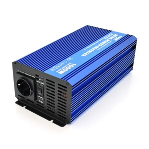 Інвертор напруги з правильною синусоїдою Carspa-SINUS P1000-122 ( 1000Вт ), 12/220V, 2xShuko, 2USB, клеми, Box Q4