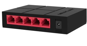 Комутатор Mercury SG105M 5 портів Ethernet 10/100 Мбіт / 1000 Мбіт / сек, BOX Q60