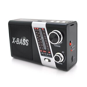 Радіоприймач YG-851BT+Solar, AM/FM, вбудований аккум, Mix color, Box