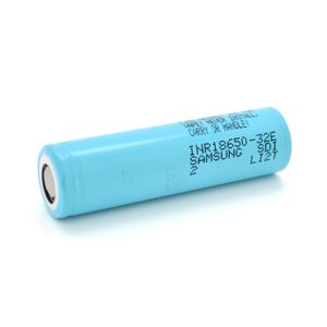 Акумулятор 18650 Li-Ion Samsung INR18650-32E, 3200mAh, 6.4A, 4.2/3.65/2.5V, Blue, 2 шт в упаковці, ціна за 1 шт