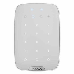 Бездротова сенсорна клавіатура з RFID-Зчитувальником і підтримкою Bluetooth Ajax KeyPad Plus white