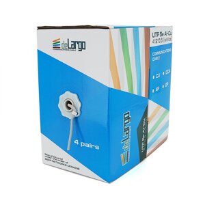 Кабель КПВ UTP 4*2*0.5 ССА cat 5E Ritar, (CCA), для внутр. робіт, 305м, Grey , Corton BOX (350x350x420), Q2