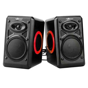 Колонки 2.0 Hotmai HT-163 USB+3.5mm, 2x3W, 20Hz- 18KHz, з регулятором гучності, Black, BOX, Q24