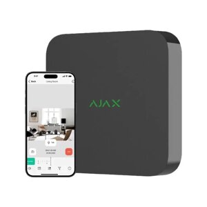 Мережевий відеореєстратор Ajax NVR (16ch) black, дозволені до 4К, підтримка ONVIF/RTSP, декодування H. 265/H. 264,