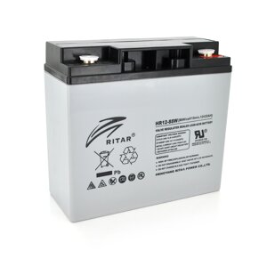 Акумуляторна батарея AGM RITAR HR1288W, Gray Case, 12V 22.0Ah ( 181 х 77 х 167 (167 ) 6.50kg Q4