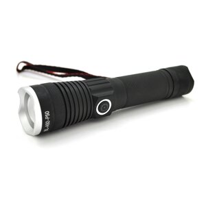 Ліхтар ручної BAILONG BL-A92-P50, 1LED P50, 10W, 3 режиму, ZOOM, 18650 немає в комплекті, Black, IP44, USB-Type-C,