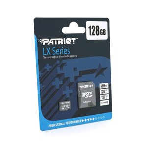 Карта памяти Patriot LX microSDHC Class 10 UHS-I, 128GB