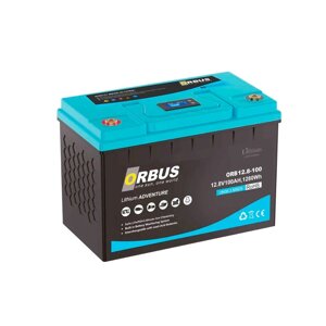 Акумуляторна батарея ORBUS LiFePO4 12,8V 100Ah, 300x160x210 mm, 13.5kg