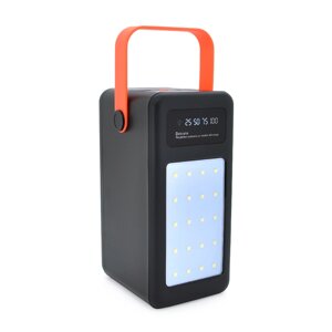 Power bank YM-647CX 100000 mAh, flashlight, Input:5V/2.1A (Micro-USB, Type-C, Lightning), Output:5V /2.1A (4*USB), With