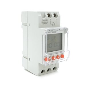Реле часу Sinotimer TM920BK, на DIN-рейку, LCD, програмований, змінна батарея, 30А, 85-265V, 87х65х36 мм