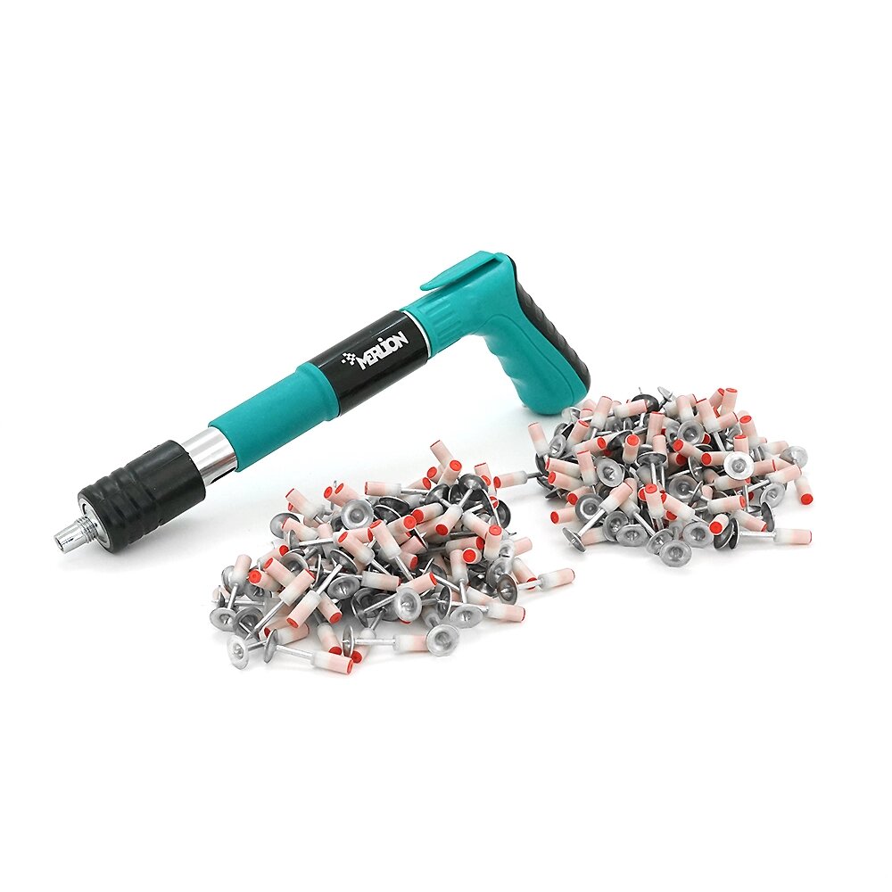 Пістолет будівельно-монтажний YT40286 для цвяхів діаметром 7,3 мм +200 цвяхів монтажних піроксилінових діаметром від компанії Price Killer - фото 1