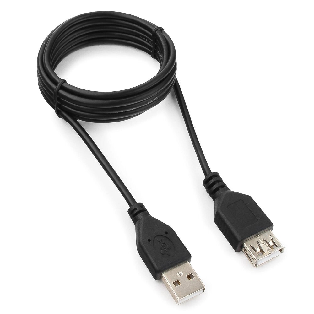 Подовжувач USB 2.0 AM/AF, 1.5m, 1 феррит, чорний Пакет Q250 від компанії Price Killer - фото 1