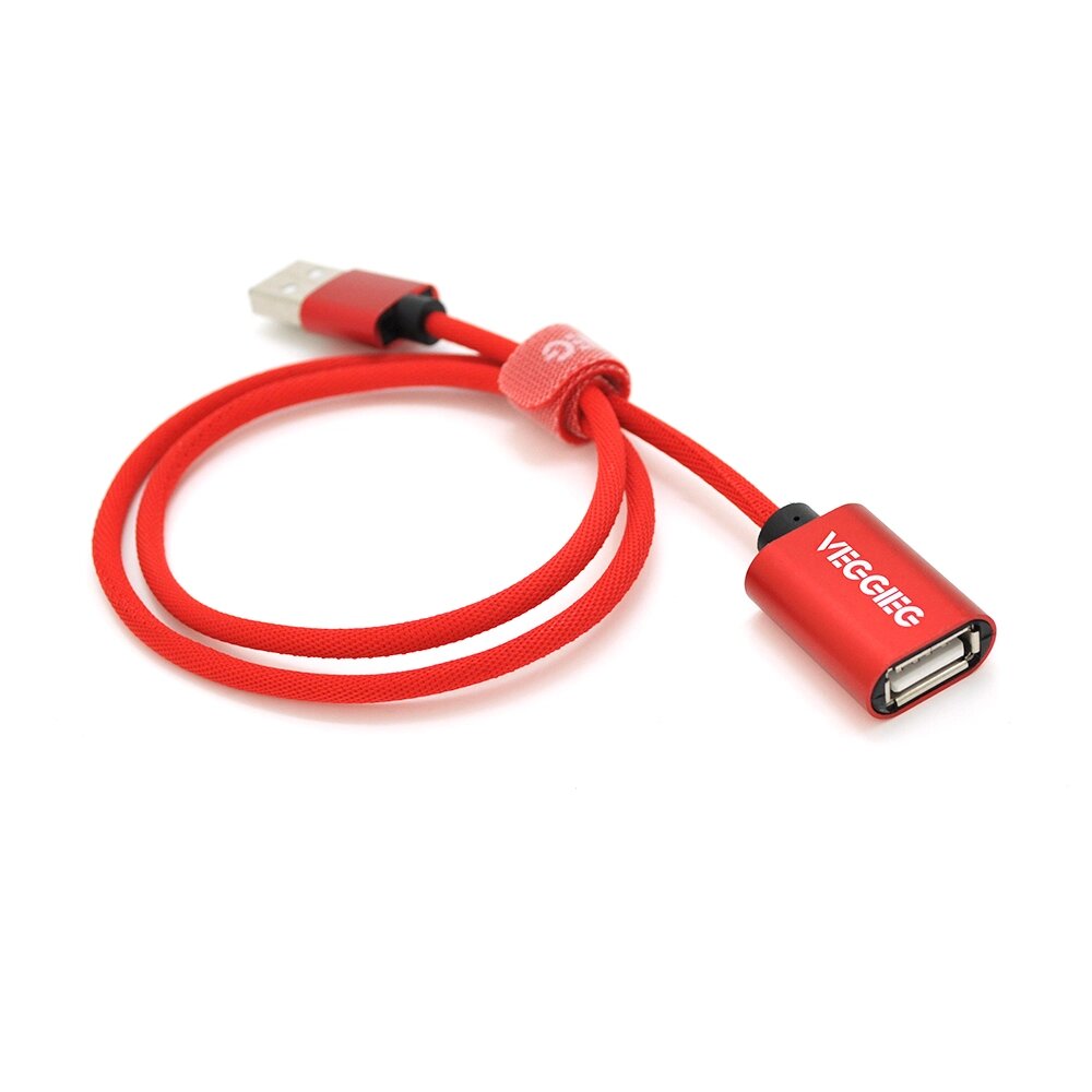 Подовжувач VEGGIEG UF2-0.5, USB 2.0 AM/AF, 0,5m, Red, Пакет від компанії Price Killer - фото 1