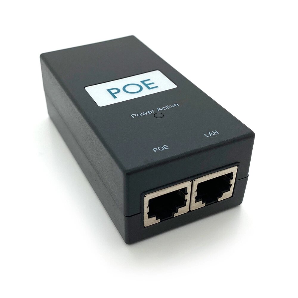 POE інжектор 12V 2A ( 24Вт ) з портами Ethernet 10 / 100Мbit / s + кабель живлення 1,0 м від компанії Price Killer - фото 1