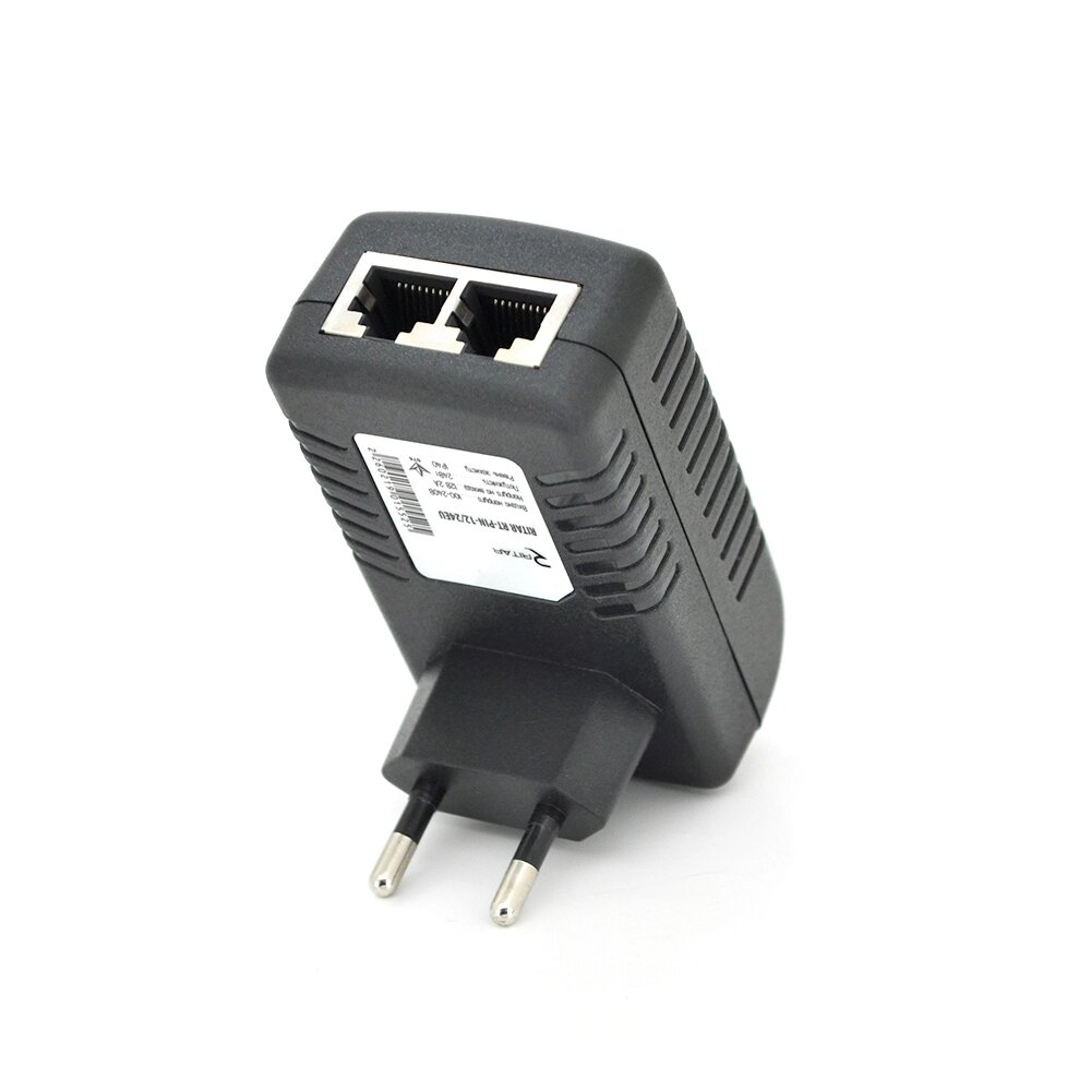 POE інжектор RITAR RT-PIN-12/24EU, 12V 2A ( 24Вт ) з портами Ethernet 10 / 100Мбіт / с, EU PLUG від компанії Price Killer - фото 1