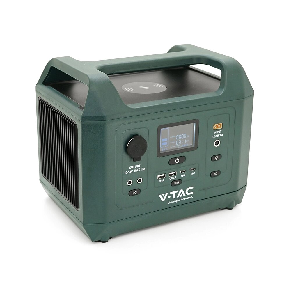 Портативна станція V-TAC Power VT-606N, LiFePO4(IRF32135 12.8V 45Ah/576Wh),600W PEAK 1000W,  18W 5V3.5A, PD18W, PD65W,  від компанії Price Killer - фото 1