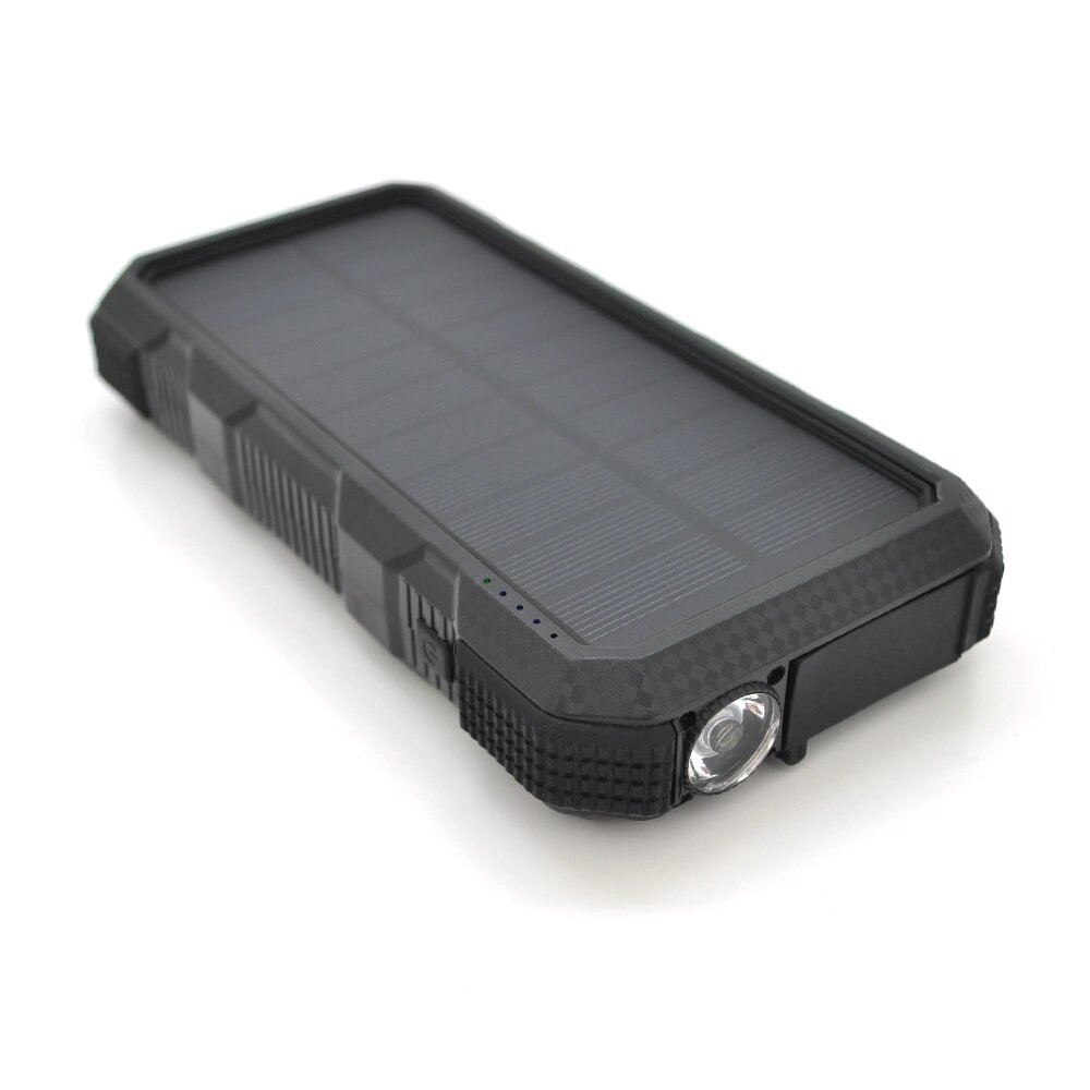 Power bank 20000 mAh Solar, Flashlight, Input:5V/1A (microUSB, TypeC), Output: 5V / 2,1А ( 2хUSB ), PD, rubberized case, від компанії Price Killer - фото 1