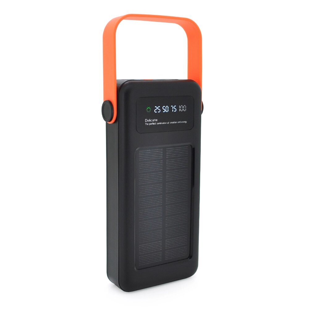 Power bank YM-635 30000mAh Solar, flashlight, Input:5V/2.1A (Micro-USB, Type-C, Lightning), Output:5V/2.1A (4xUSB), від компанії Price Killer - фото 1