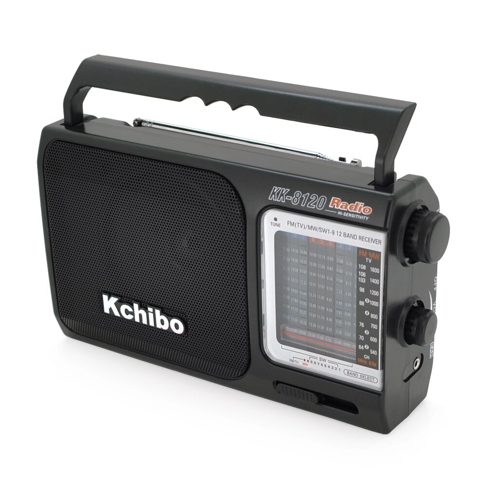 Радіо Kchibo KK-8120, FM/AM/SW радіо, Входи: TFcard, USB, Black, Box від компанії Price Killer - фото 1