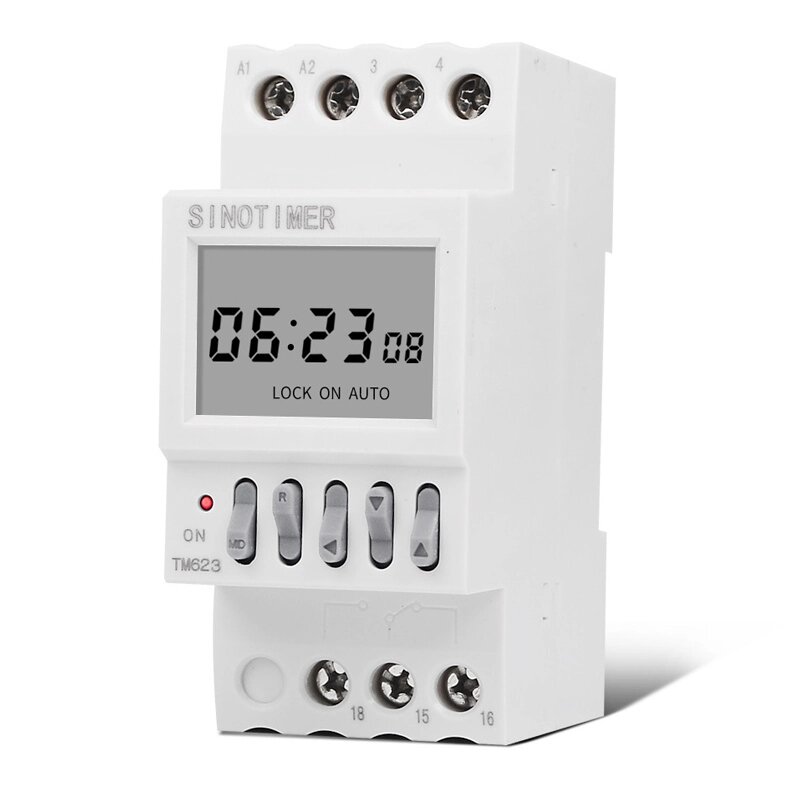 Реле часу Sinotimer TM623, на DIN-рейку, РК-екран, програмований, 16А, 220V, 82х68х35мм від компанії Price Killer - фото 1