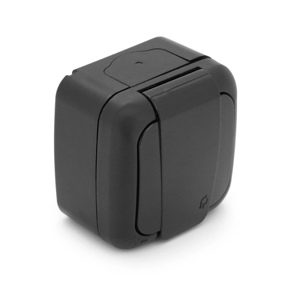 Розетка одинарна ViKO Palmiye із заземленням, із захисними шторками, зовнішнього монтажу з кришкою, P54, AC: 110-250, 16A від компанії Price Killer - фото 1