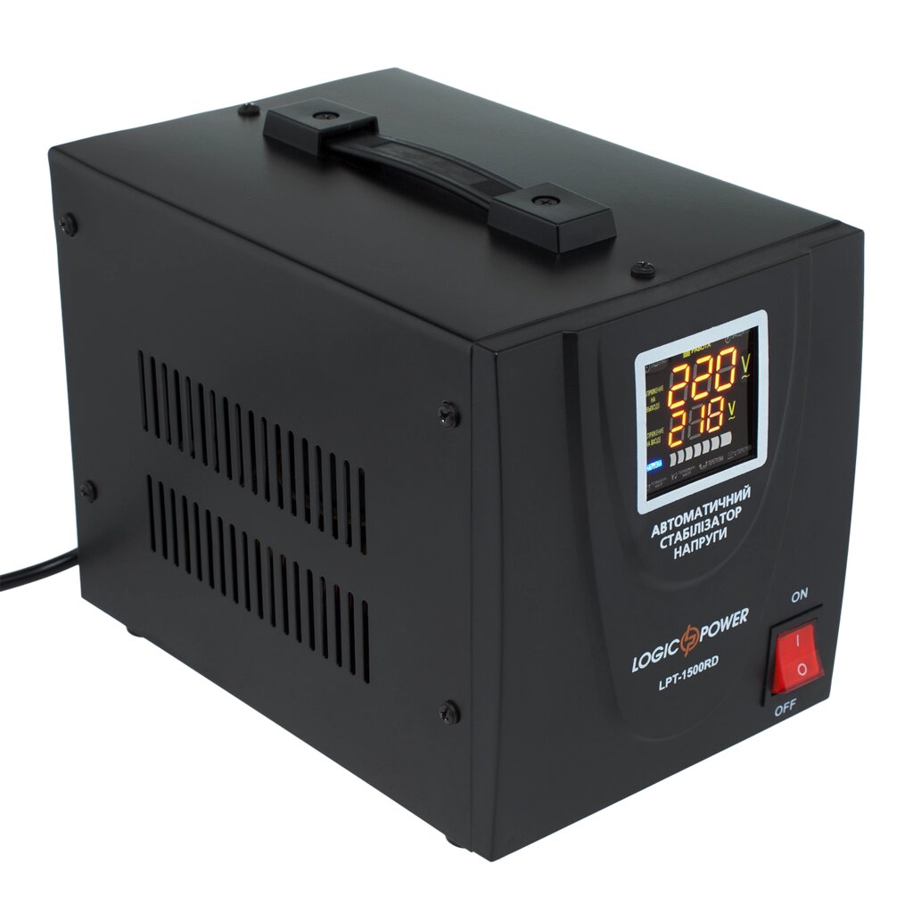 Стабілізатор напруги LPT-1500RD BLACK (1050W) від компанії Price Killer - фото 1