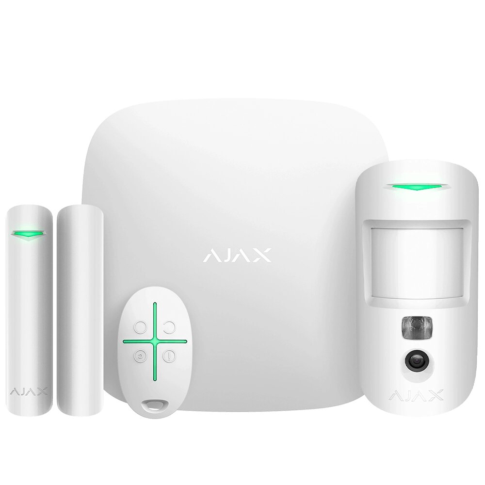 Стартовий комплект системи безпеки AJAX StarterKit Cam Plus (white) від компанії Price Killer - фото 1