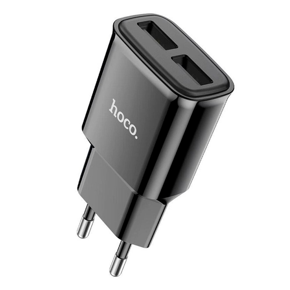 СЗУ 110-240V HOCO C88A, 2xUSB, 2.4A, Black, Box від компанії Price Killer - фото 1