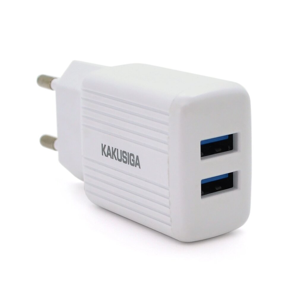 СЗУ AC100-240V iKAKU KSC-368 DILANG, 2xUSB, Output: DC5V/2.4A (12W), White, Blister-box від компанії Price Killer - фото 1