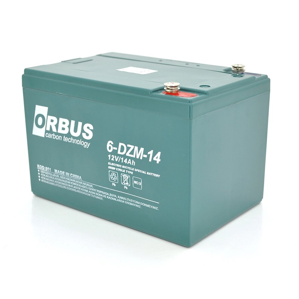 Тягова акумуляторна батарея AGM ORBUS 6-DZM-14, 12V 14Ah M5 ( 151х98х101 мм ) Green Q4 від компанії Price Killer - фото 1