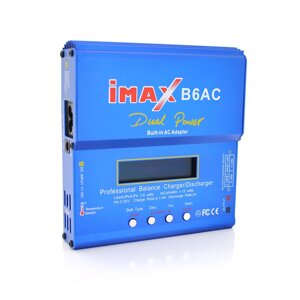 Універсальне ЗУ iMAX B6 ,12V,220-240V,0,1-5A, LCD, балансир, від1до15осередків, клеми (AGM/GEL/Li-Ion/LiFePO4/NiCa/NiMH)