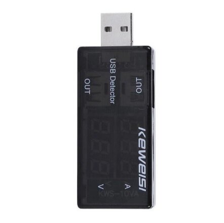 USB тестер Keweisi KWS-10VA напряжения (3-8V) и тока (0-3A), Black від компанії Price Killer - фото 1