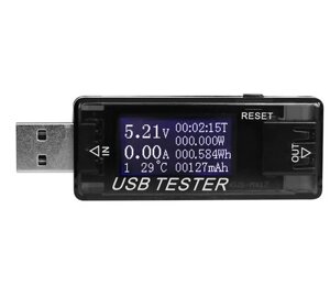 USB тестер Keweisi KWS-MX17 напряжения (4-30V) и тока (0-5A), Black