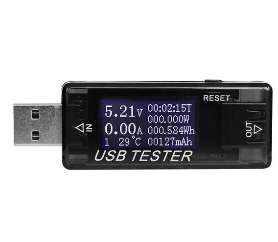 USB тестер Keweisi KWS-MX17 напряжения (4-30V) и тока (0-5A), Black від компанії Price Killer - фото 1