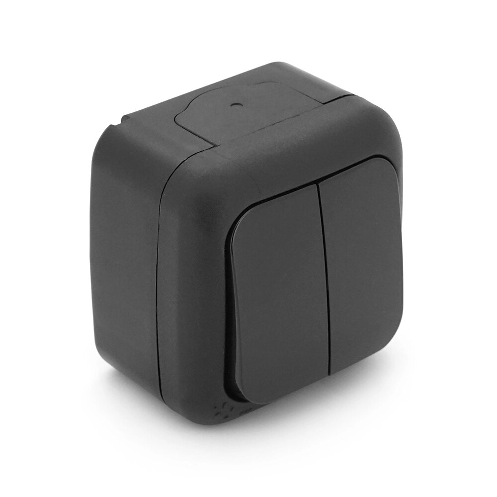 Вимикач подвійний ViKO Palmiye зовнішнього монтажу, вологостійкий IP54, AC:110-250V, 10A, Black від компанії Price Killer - фото 1