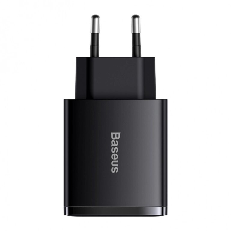 Зарядний пристрій Baseus Compact Quick Charger 2U+C 30W EU Чорний (CCXJ-E01) від компанії Price Killer - фото 1