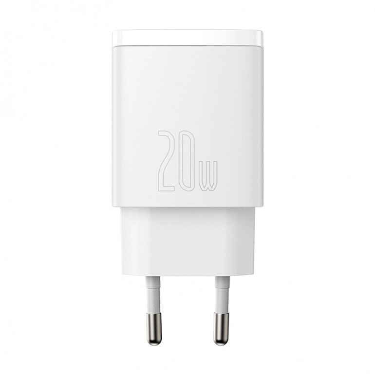 Зарядний пристрій Baseus Compact Quick Charger USB+Type-C 20W Білий (CCXJ-B02) від компанії Price Killer - фото 1