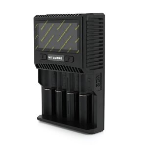 Зарядний пристрій універсальне Nitecore SC4, 4 каналу, LCD дисплей, підтримує Li-ion, Ni-MH і Ni-Cd AA (R6), ААA