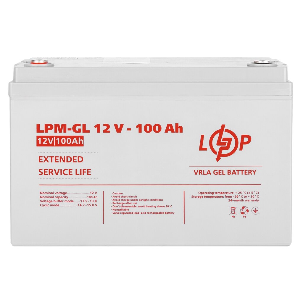 ЗЦ Акумулятор гелевий LogicPower LPM-GL 12V - 100 Ah від компанії Price Killer - фото 1