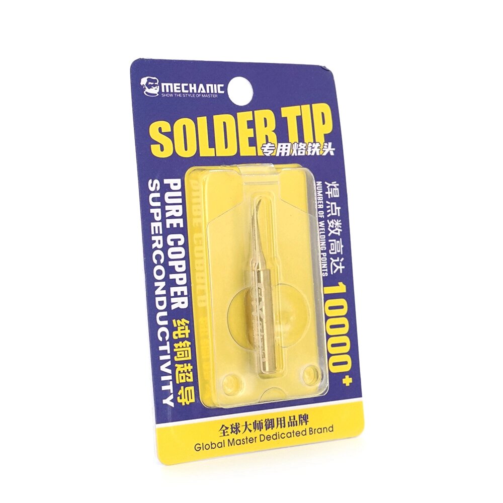 Жало для паяльника MECHANIC 900M-T-IS 4*6,3mm, мідь, висока теплопровідність, швидкий нагрів, широкий конус вигнутий від компанії Price Killer - фото 1