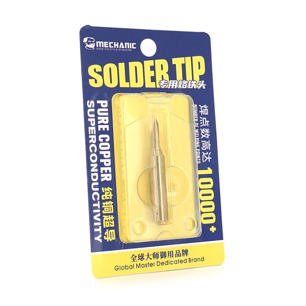 Жало для паяльника MECHANIC 900M-T-K 4*6,3mm, мідь, висока теплопровідність, швидкий нагрів, перо широке кутове від компанії Price Killer - фото 1