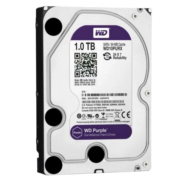 Жорсткий диск Western Digital 1TB Purple (WD10PURX) від компанії Price Killer - фото 1