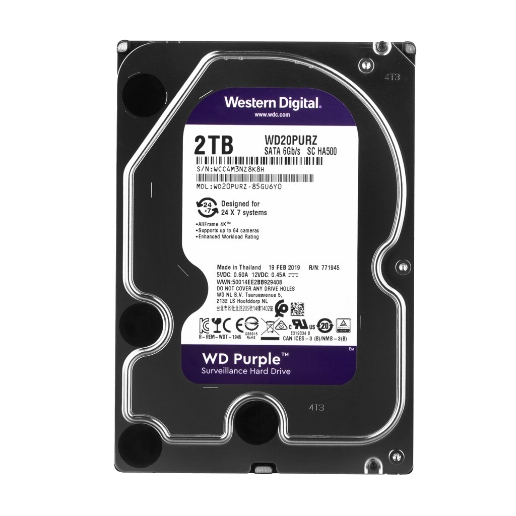 Жорсткий диск Western Digital 2TB Purple (WD20PURX) від компанії Price Killer - фото 1