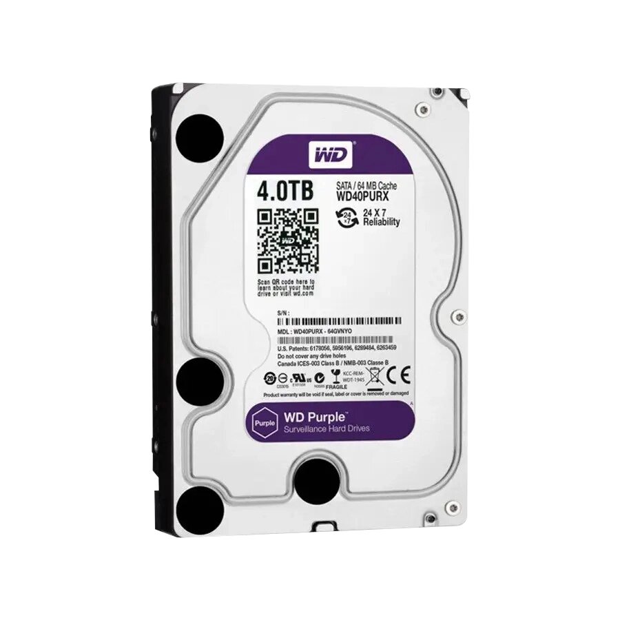 Жорсткий диск Western Digital 4TB Purple (WD40PURX) від компанії Price Killer - фото 1