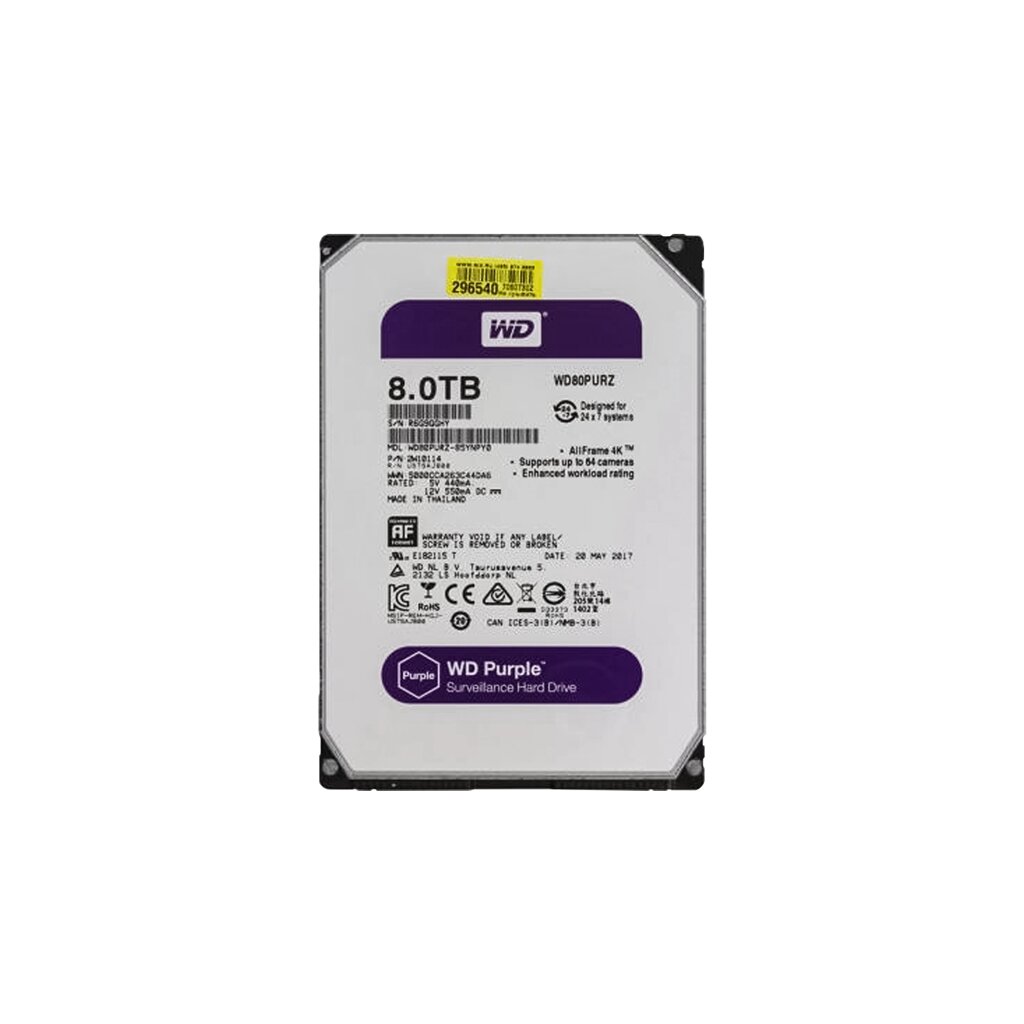 Жорсткий диск Western Digital 8TB Purple (WD80PURZ) від компанії Price Killer - фото 1