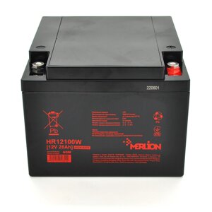 Акумуляторна батарея MERLION HR12100W, 12 V 28 Ah Black (166 х 175 х 125 (125)