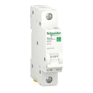 Автоматичний вимикач Schneider RESI9 16А, 1P, крива С, 6 кА